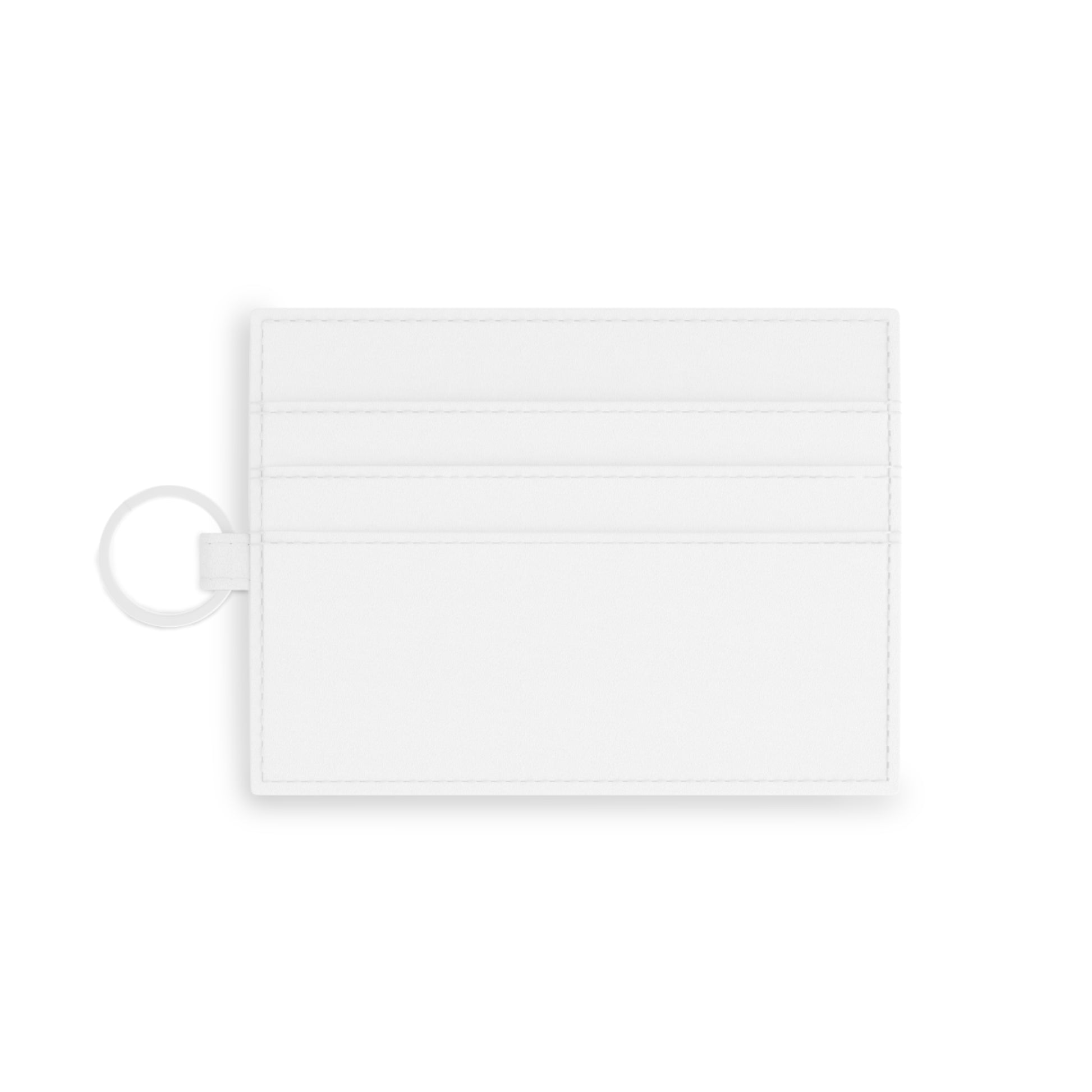 Saffiano Leather Card Holder with Keyring