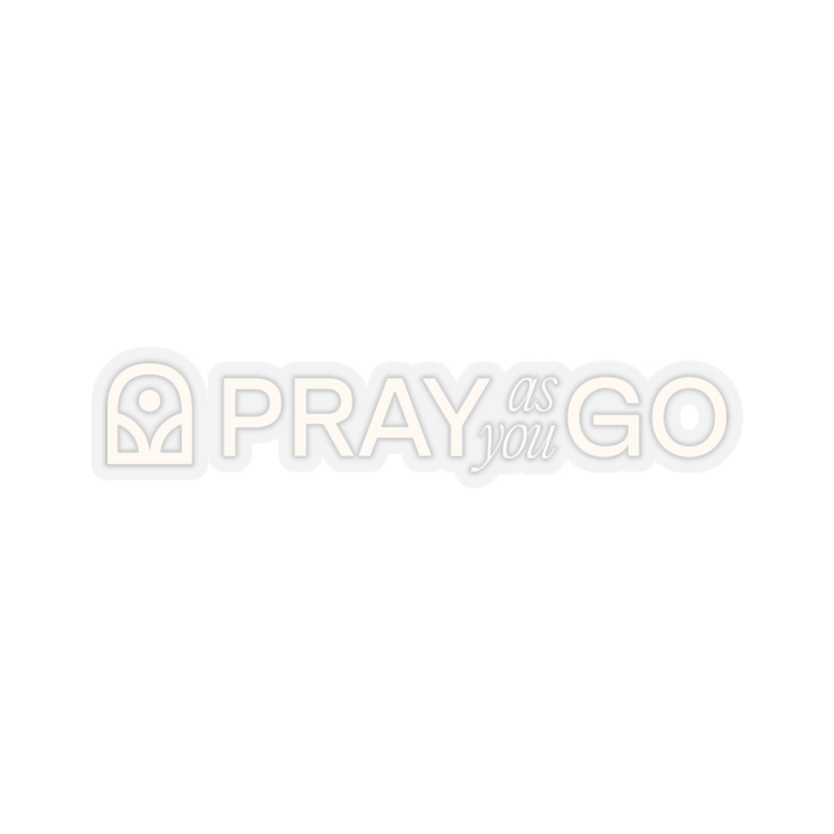 Pray As You Go Stickers - White
