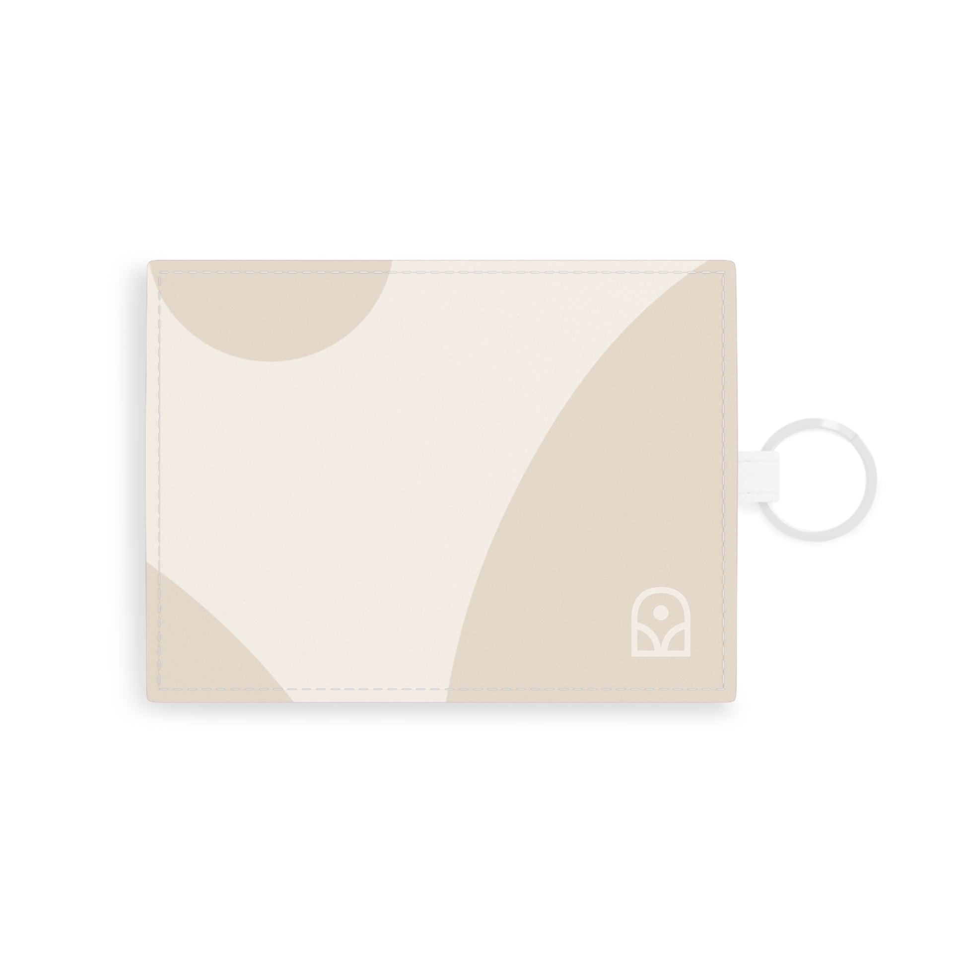 Saffiano Leather Card Holder with Keyring