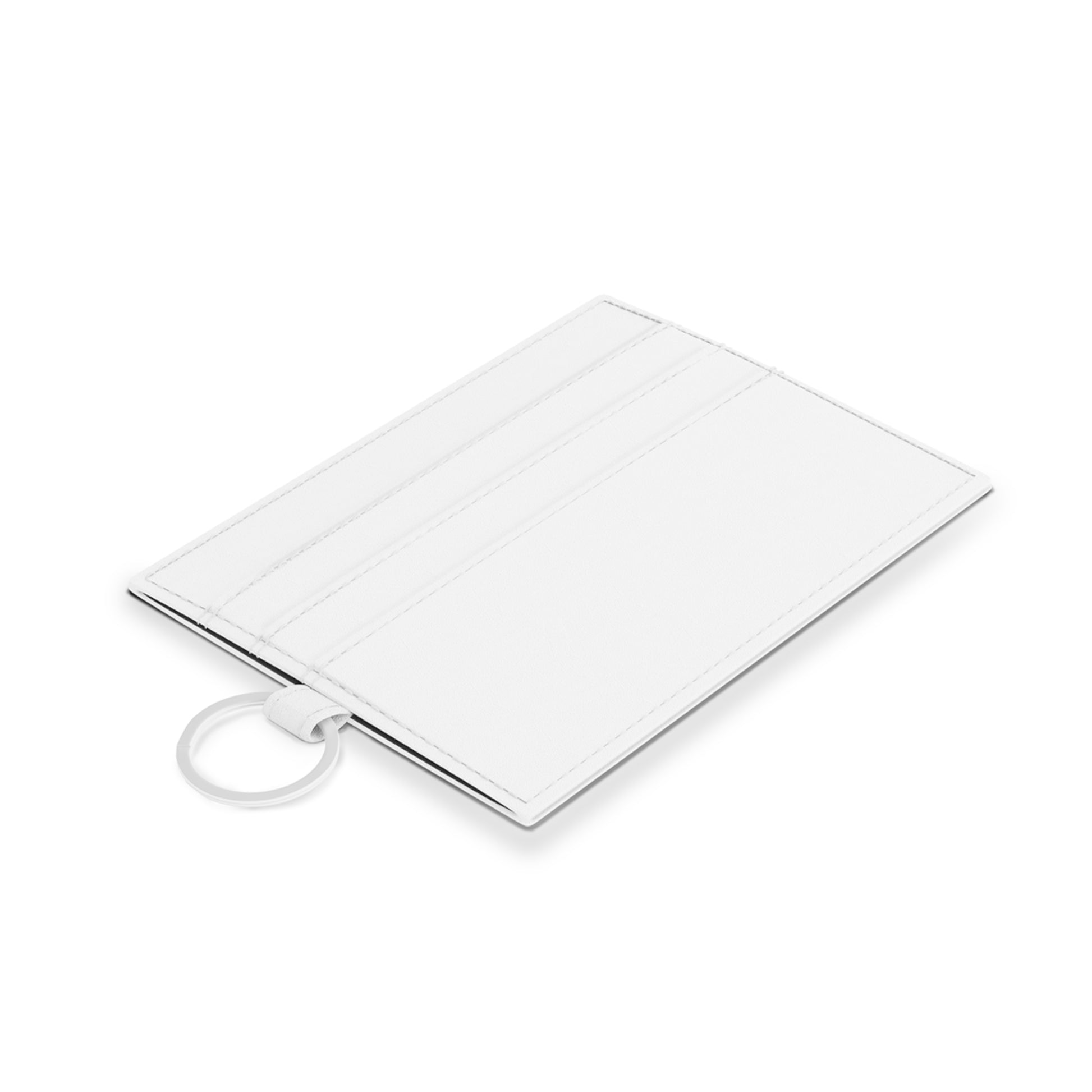 Saffiano Leather Card Holder with Keyring